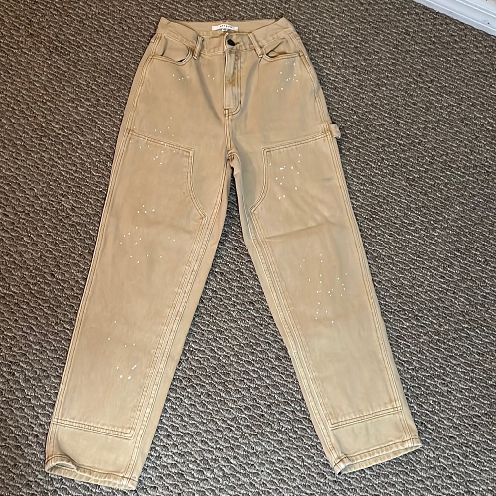 PacSun Carpenter Denim Pants Jeans Size 25 tan